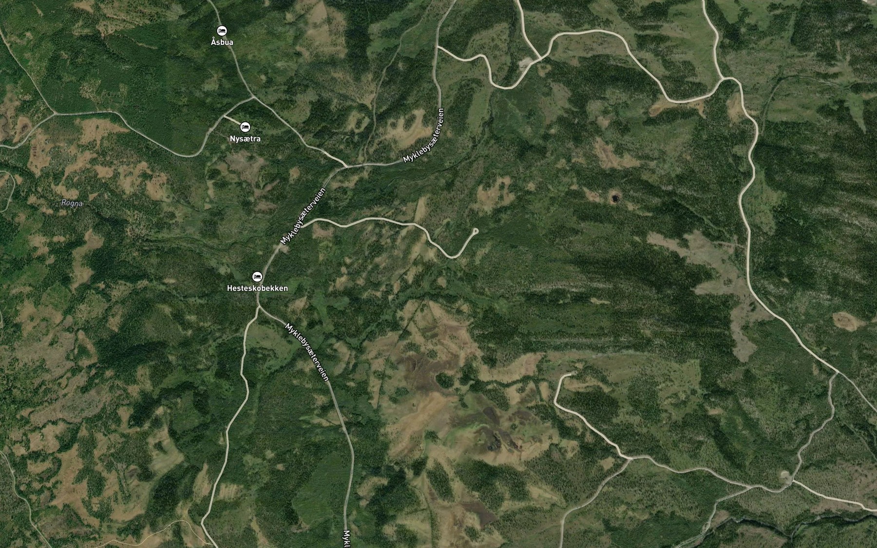 Satellite map of the Langbekken