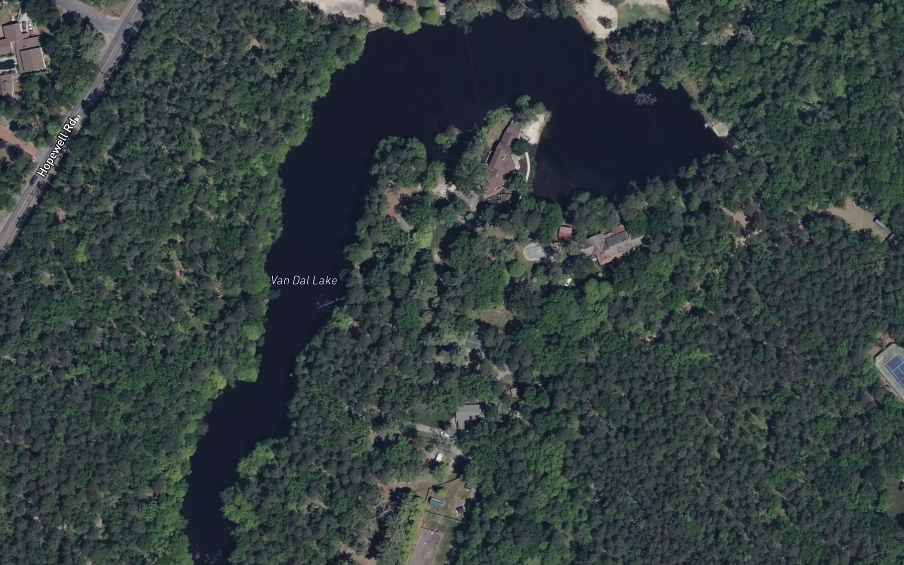 Satellite map of the Van Dal Lake
