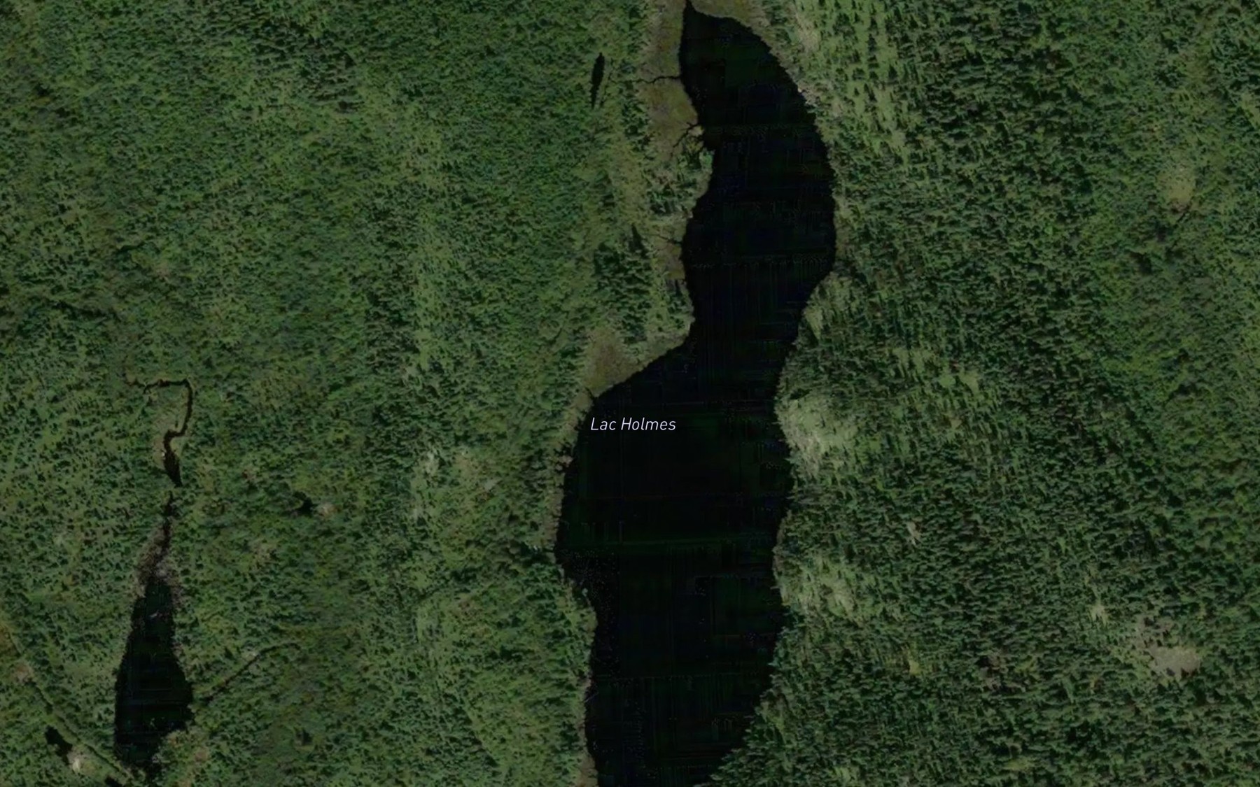 Satellite map of the Lac Holmes