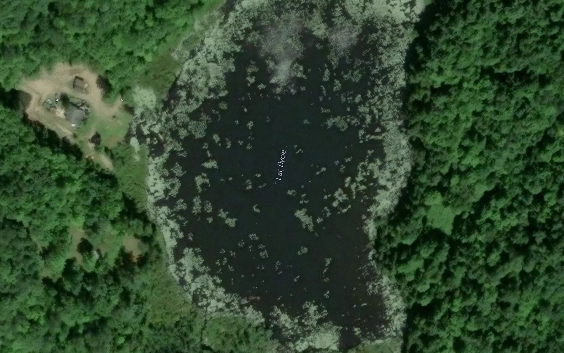 Satellite map of the Lac Dycie
