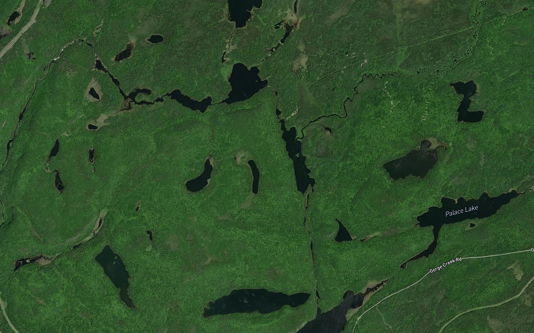 Satellite map of the Little Postagoni River