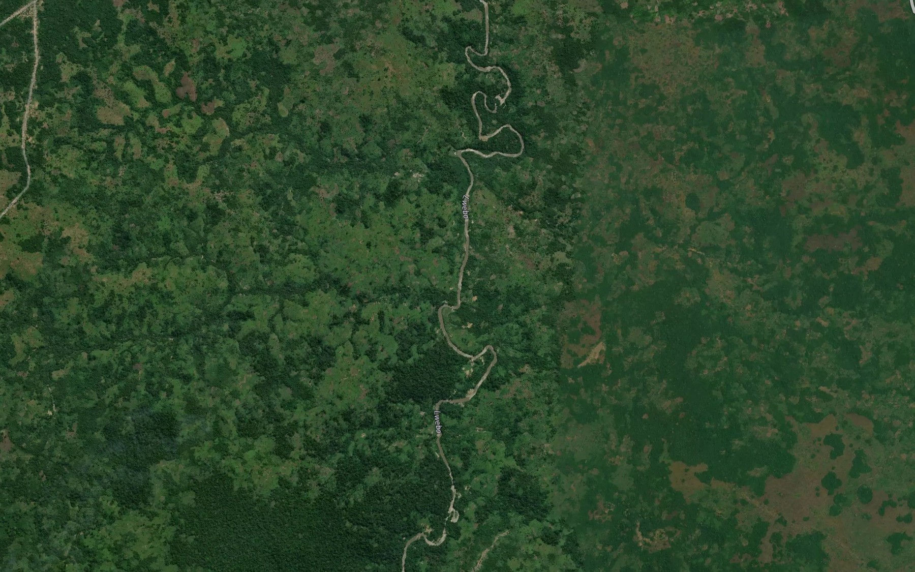Satellite map of the Lubelo