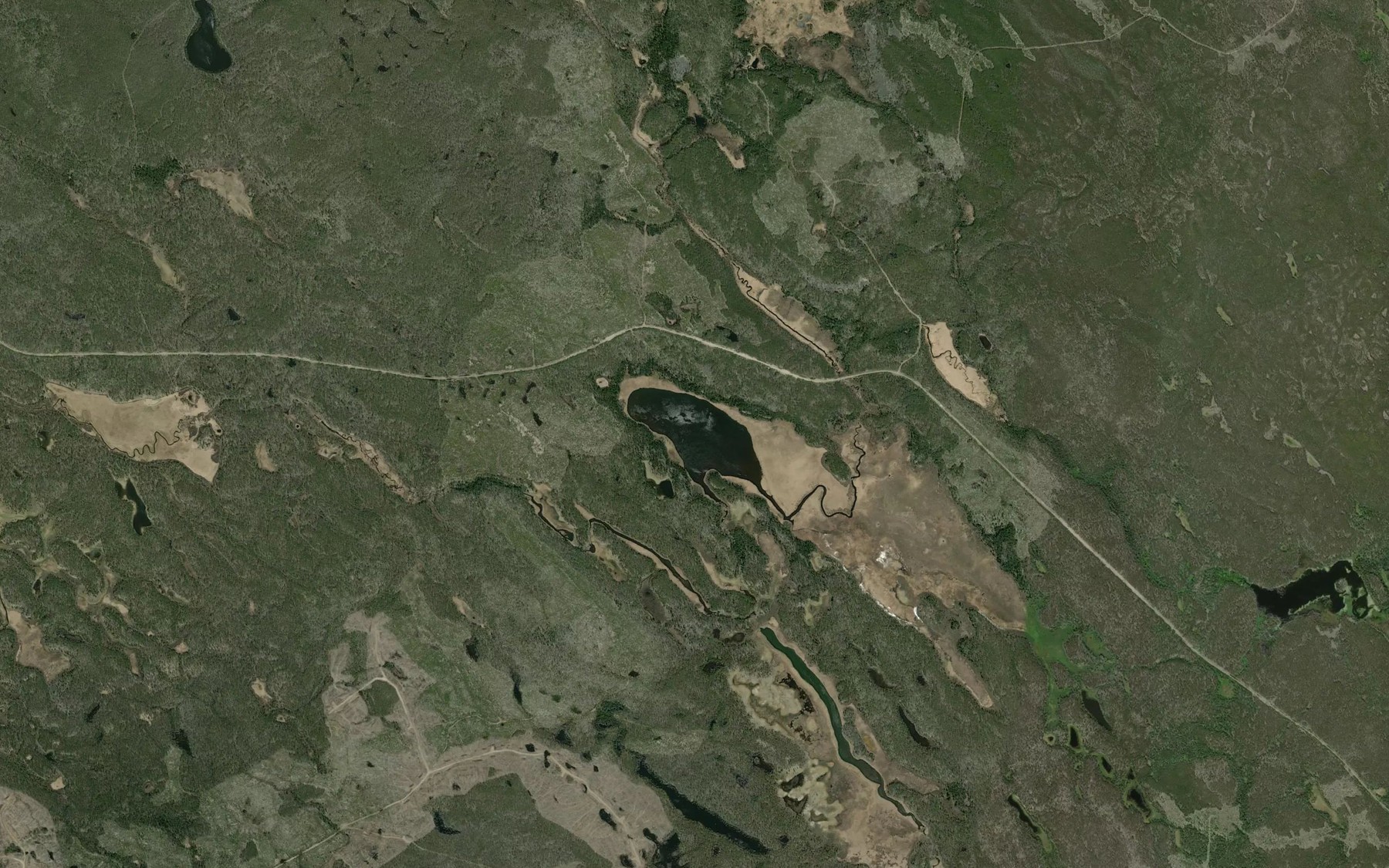 Satellite map of the Dusty Lake