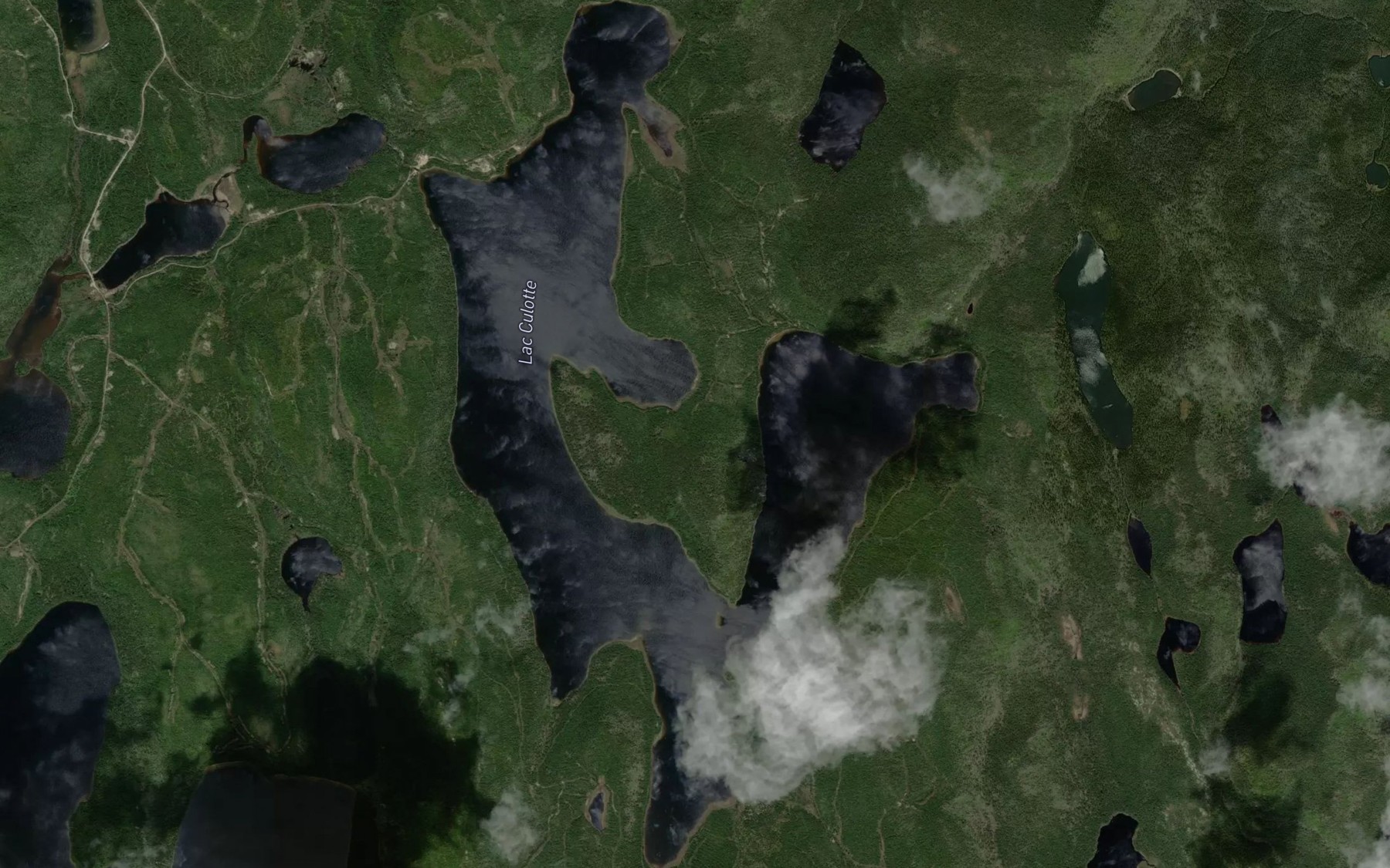 Satellite map of the Lac Culotte