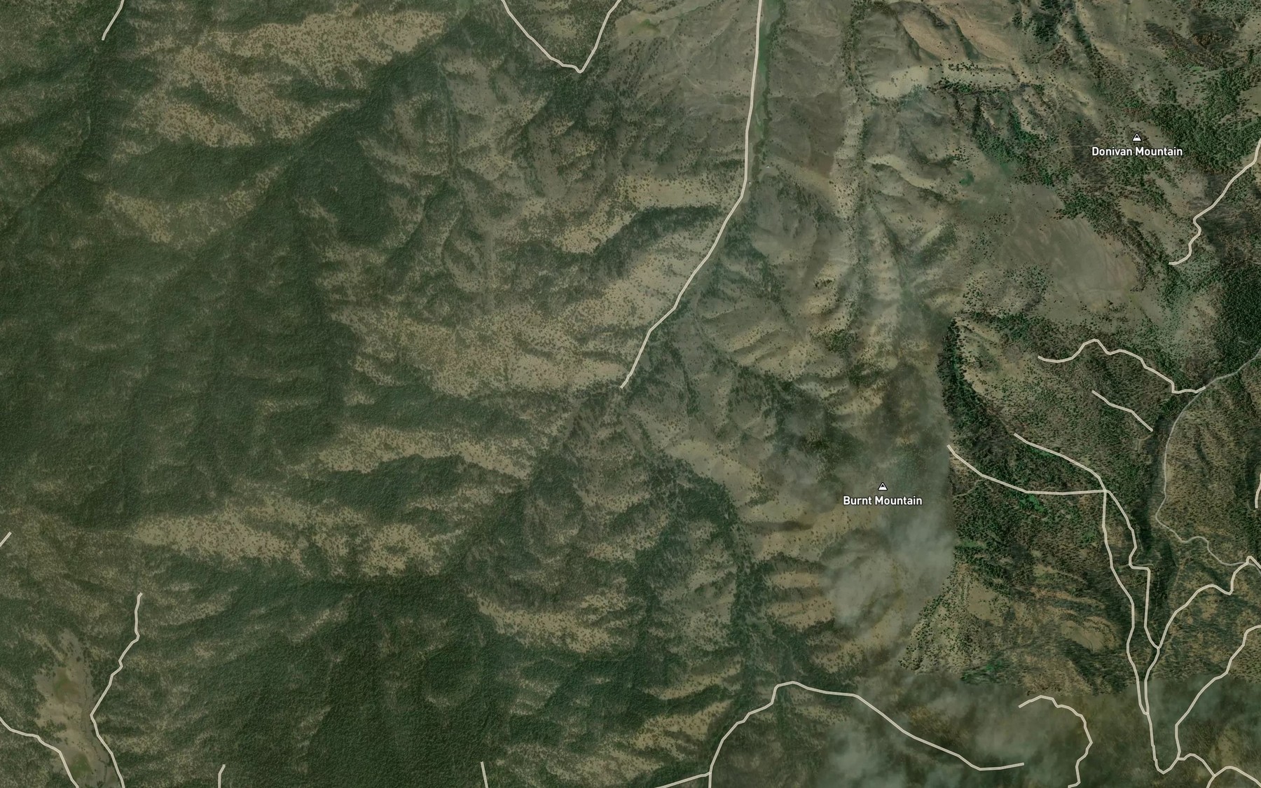 Satellite map of the Rail Creek