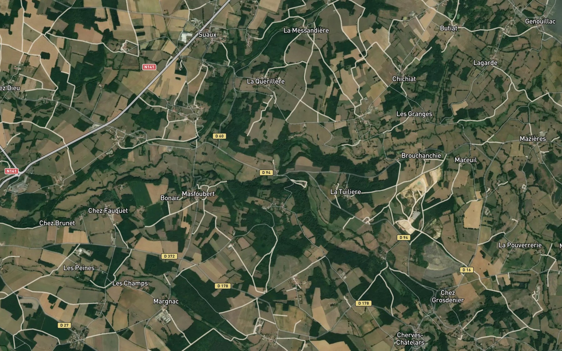 Satellite map of the Croutelle