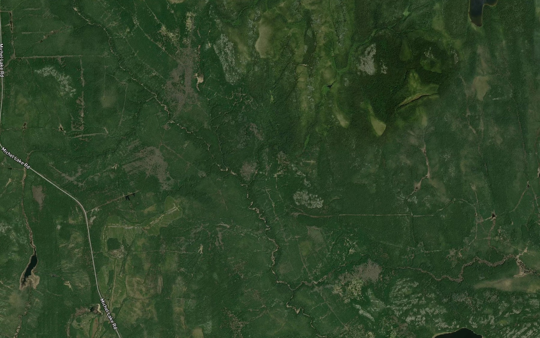 Satellite map of the Little Low Bush River