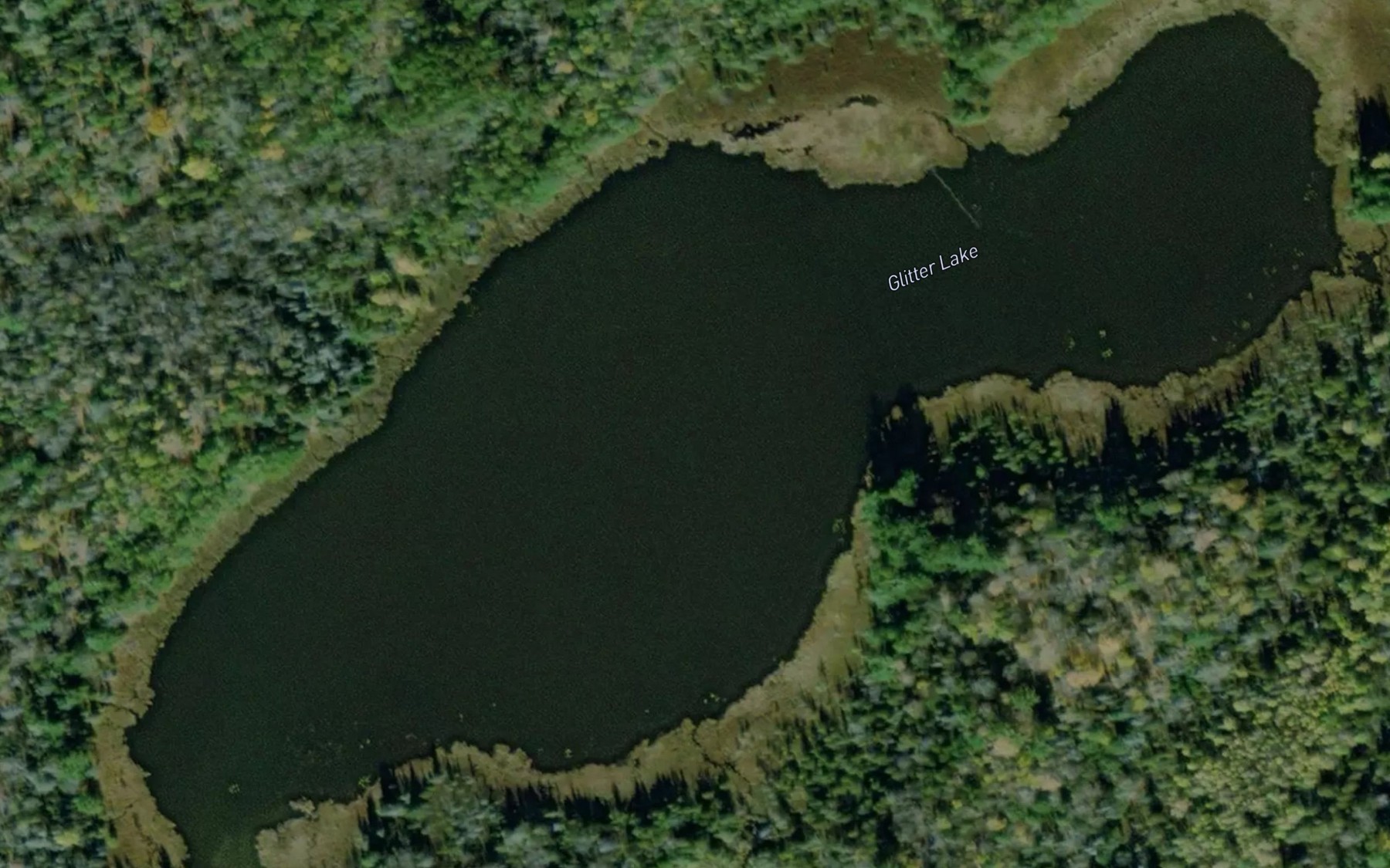 Satellite map of the Glitter Lake