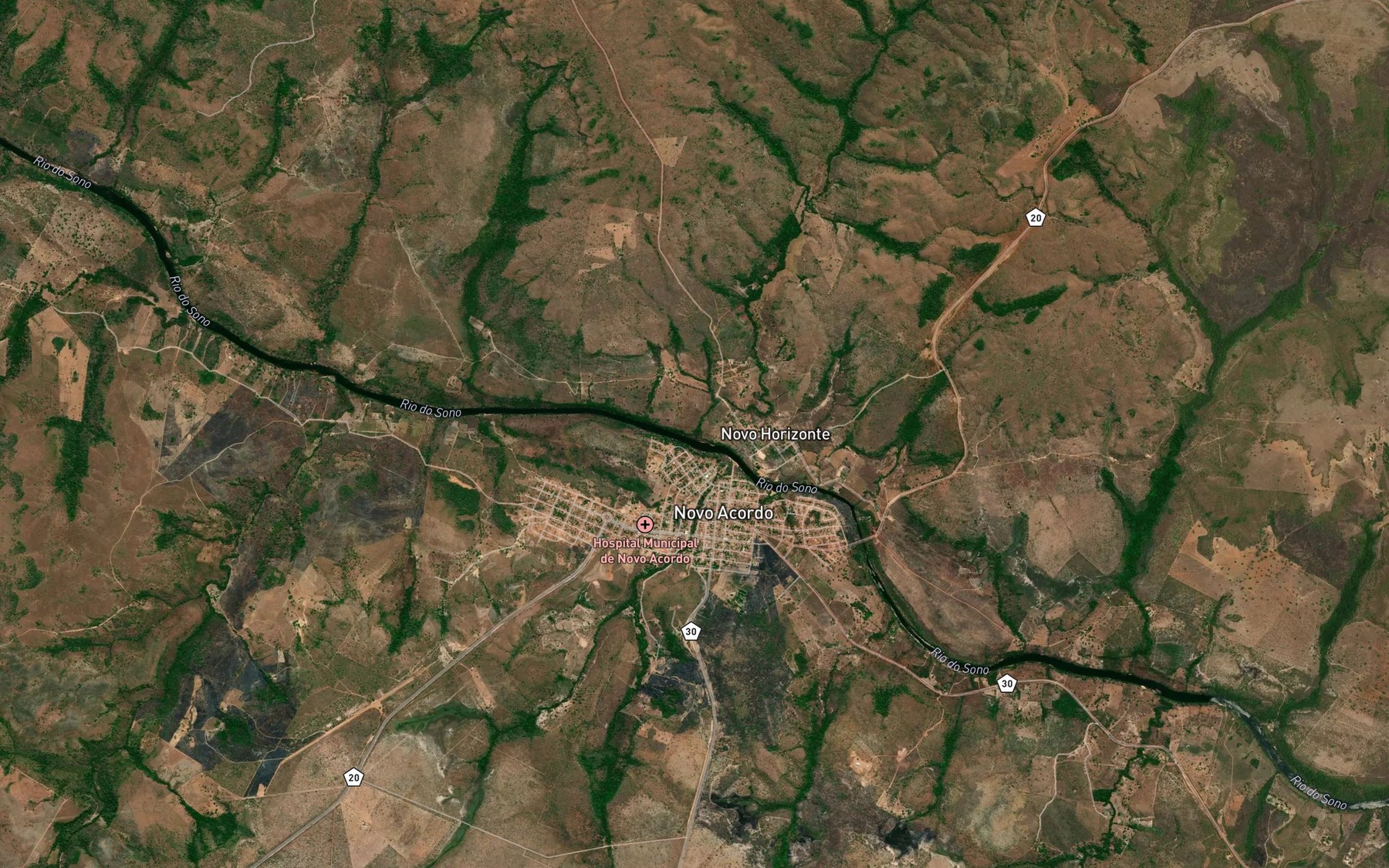 Satellite map of the Ribeirao Funil