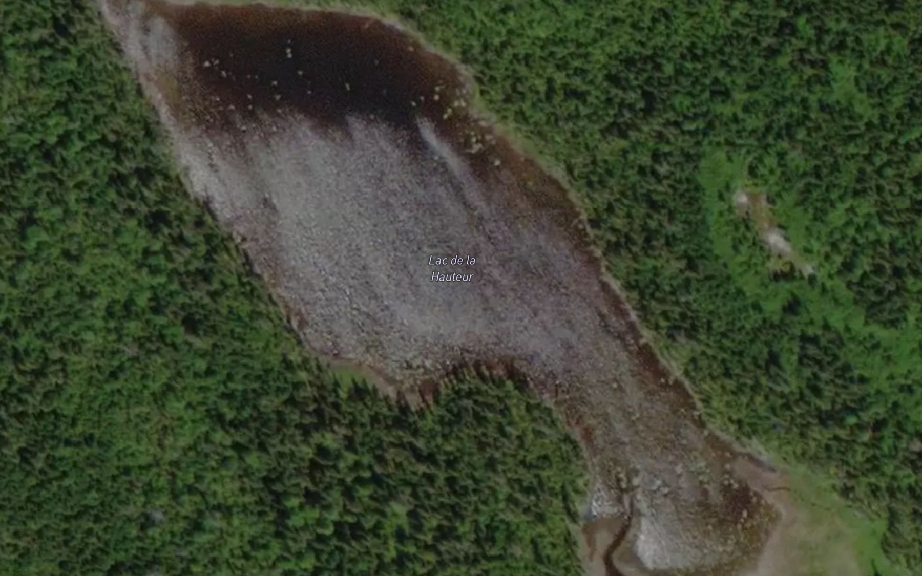 Satellite map of the Lac de la Hauteur