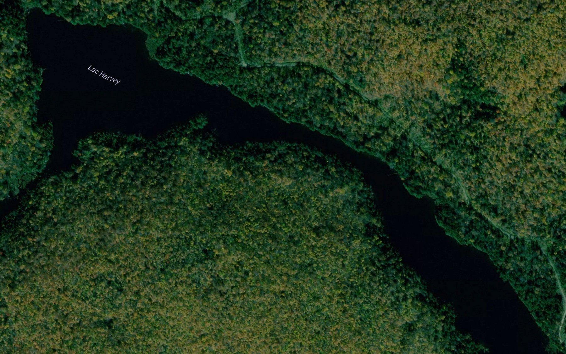 Satellite map of the Lac Harvey