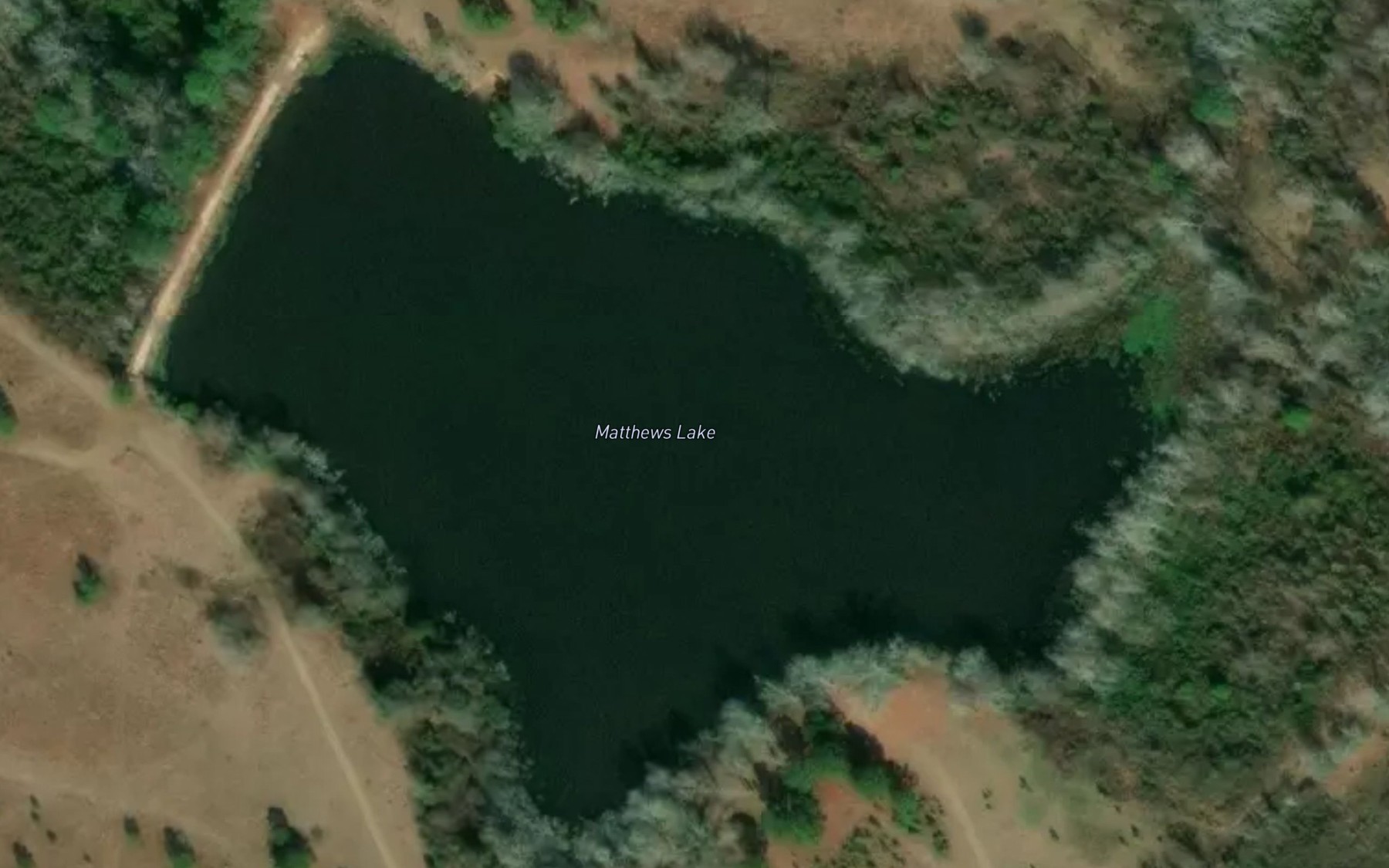 Satellite map of the Matthews Lake