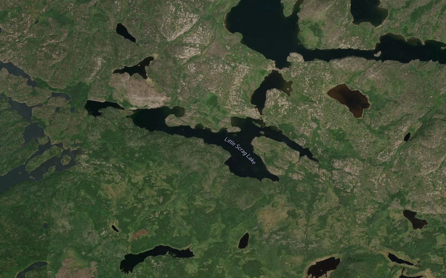 Satellite map of the Little Scrag Lake