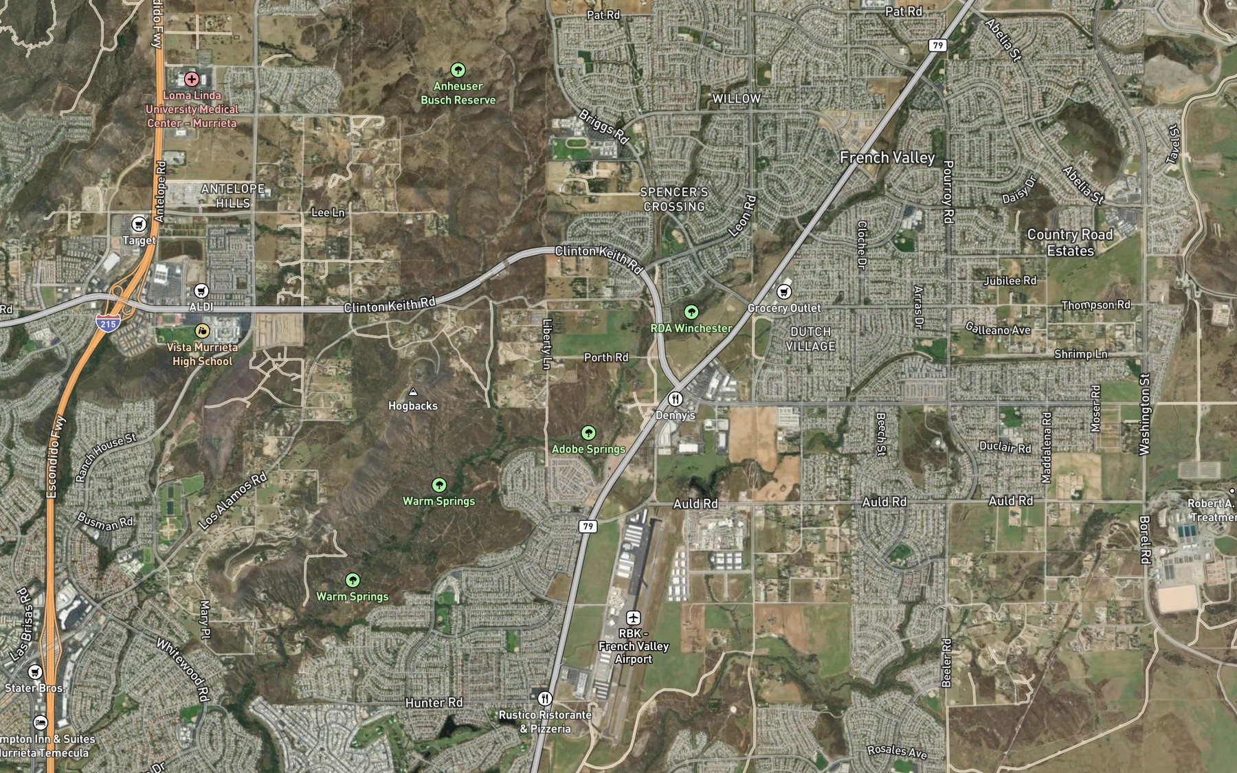 Satellite map of the Adobe Spring