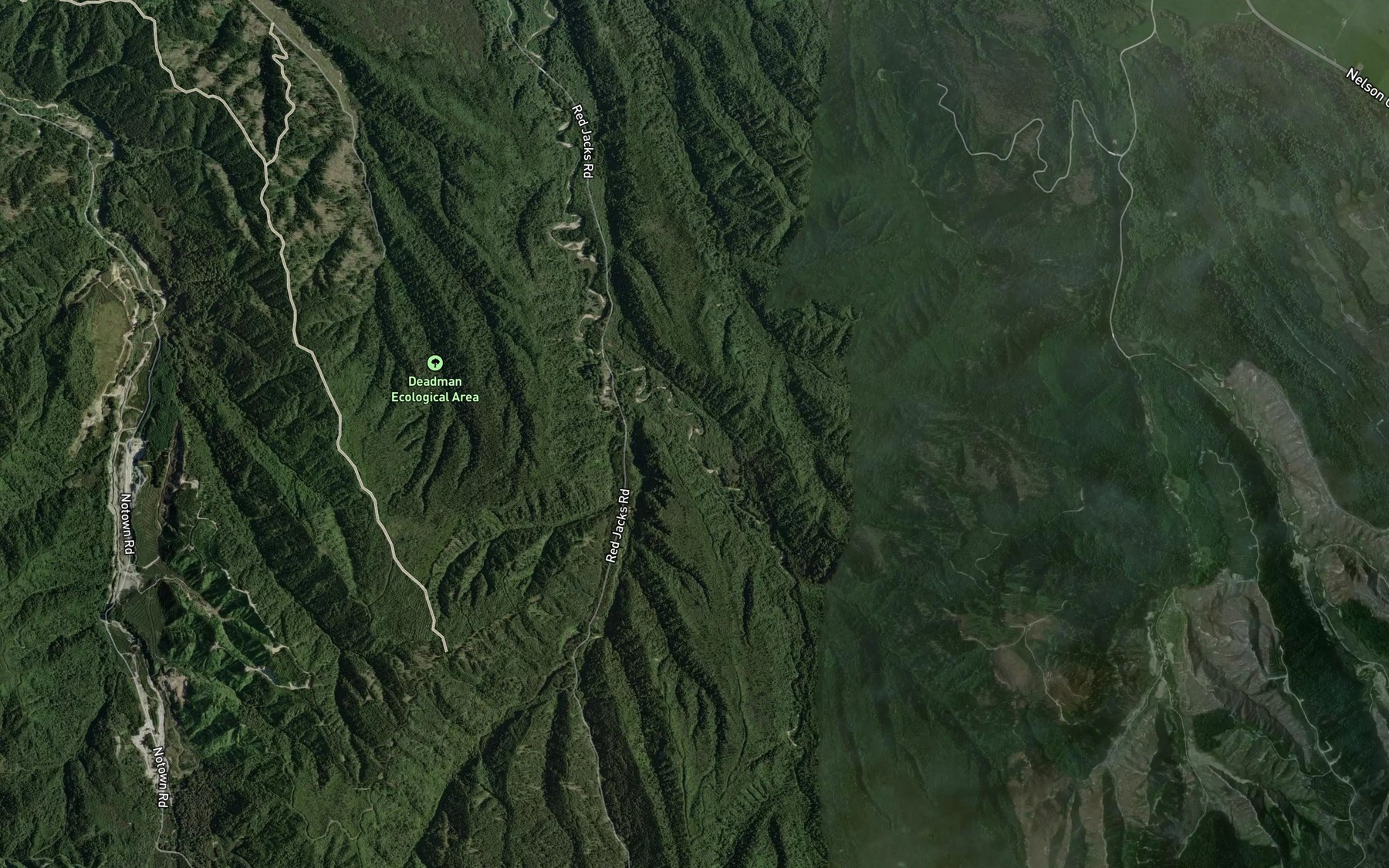 Satellite map of the Blackwater Creek
