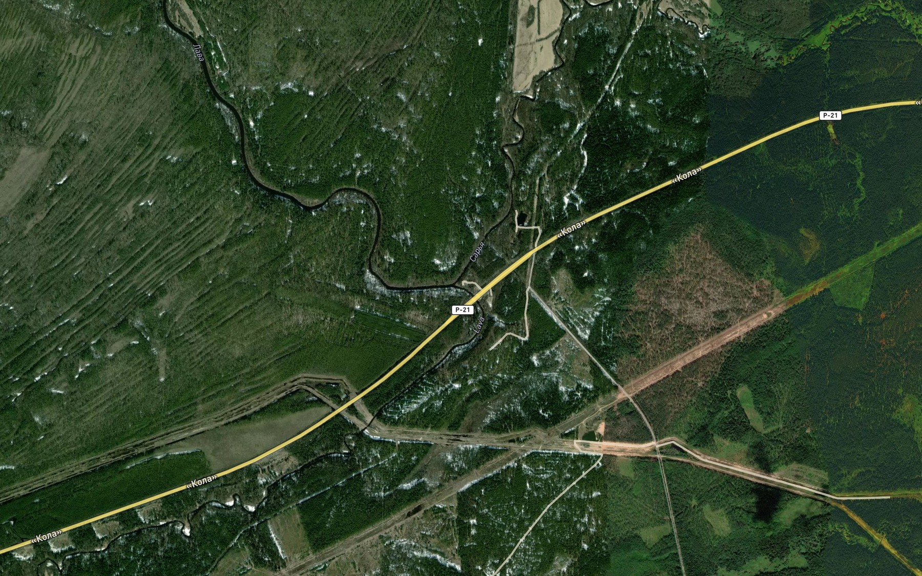 Satellite map of the Kovra