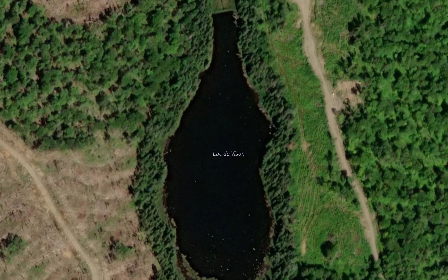Satellite map of the Lac du Vison