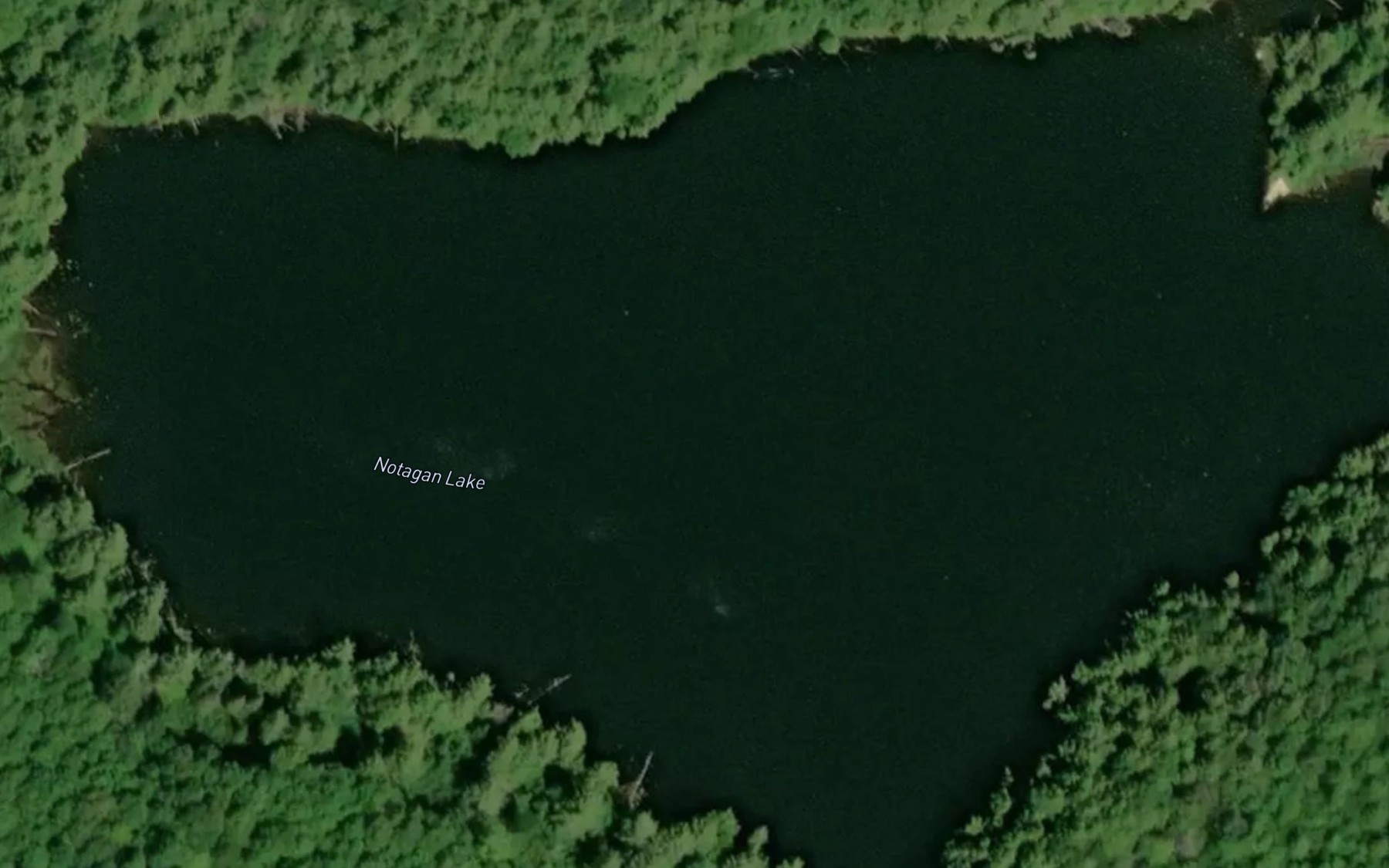 Satellite map of the Notagan Lake