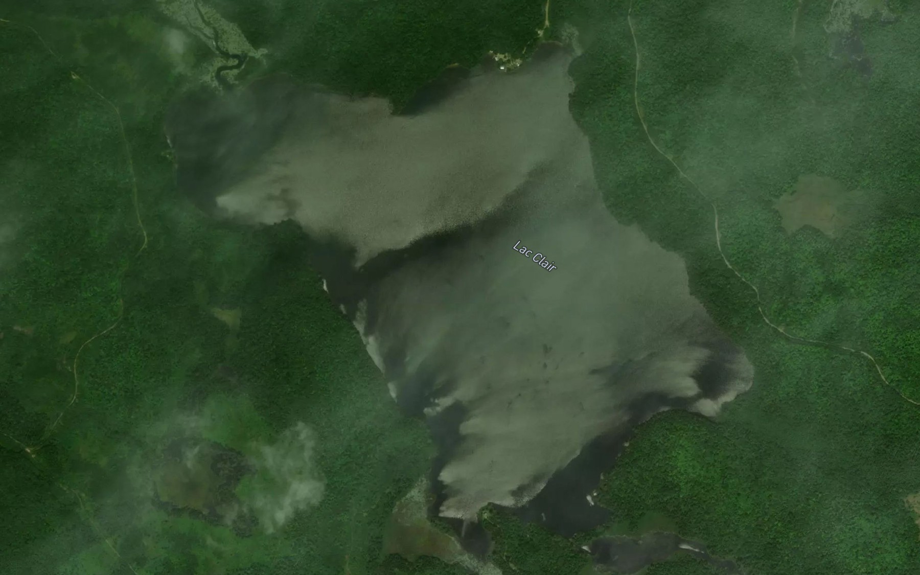 Satellite map of the Lac Clair