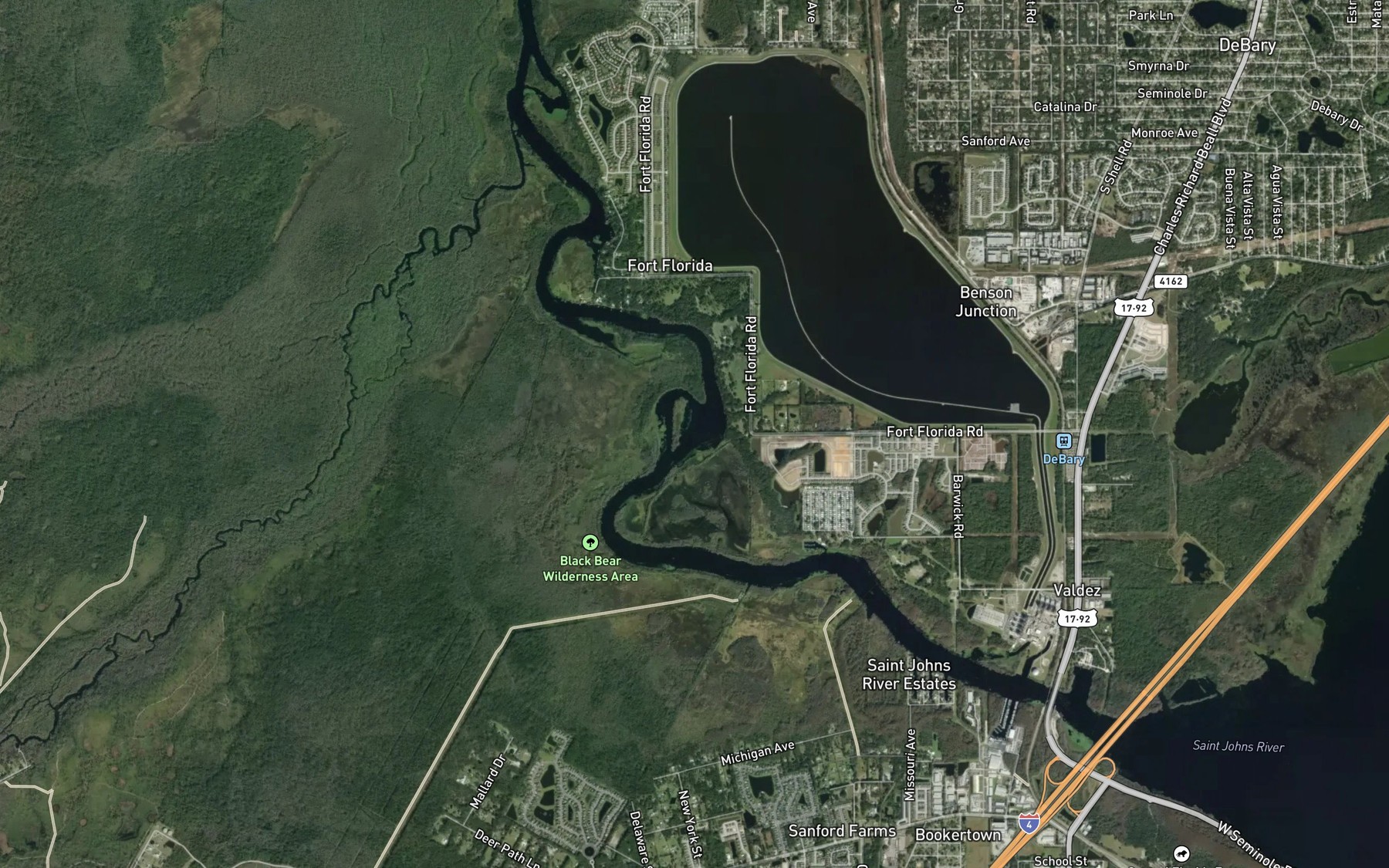 Satellite map of the Big Whirl