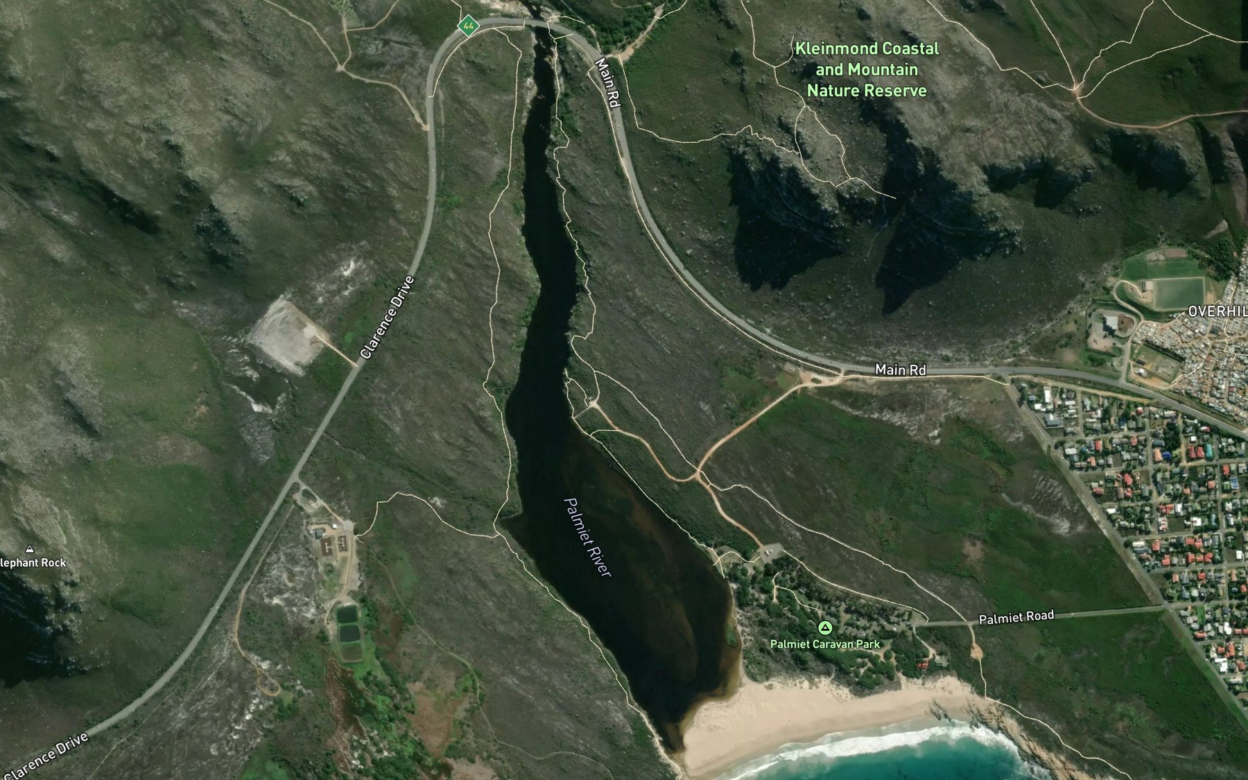 Satellite map of the Die Mond