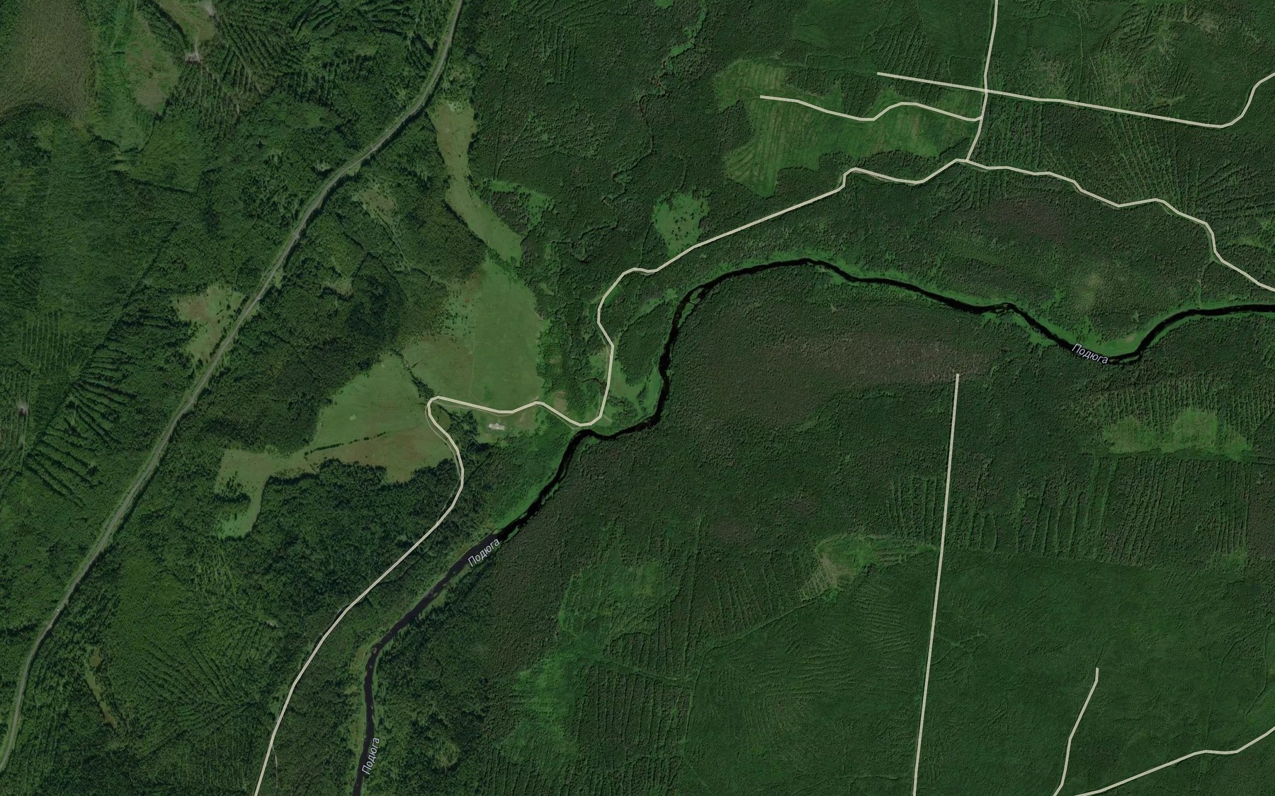 Satellite map of the Kvarzen'ga