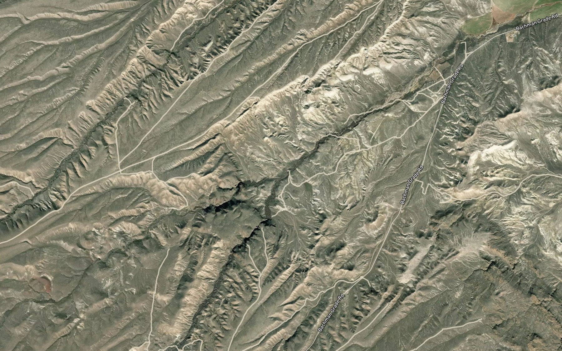 Satellite map of the Little Hart Creek