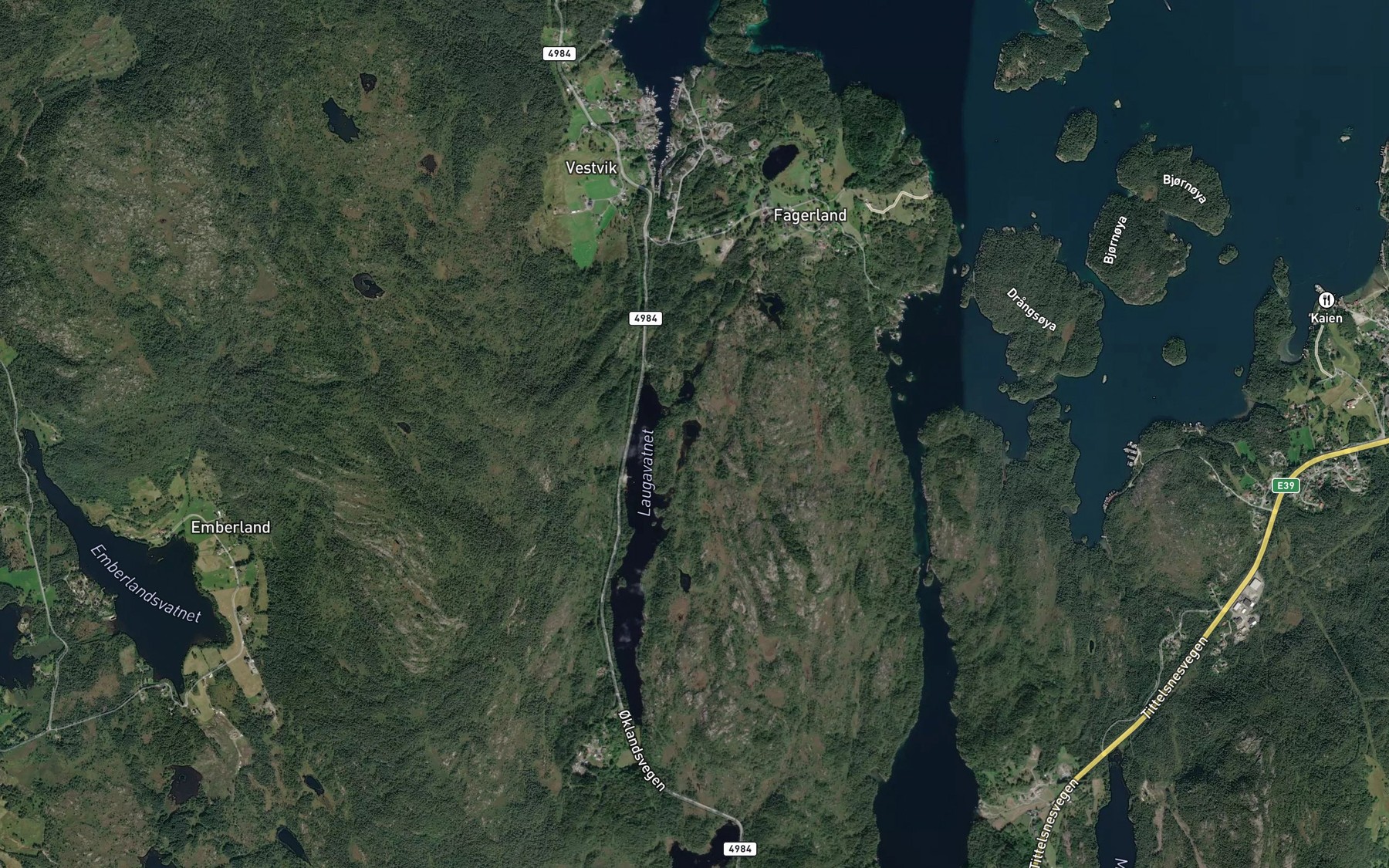 Satellite map of the Vassnestjorna