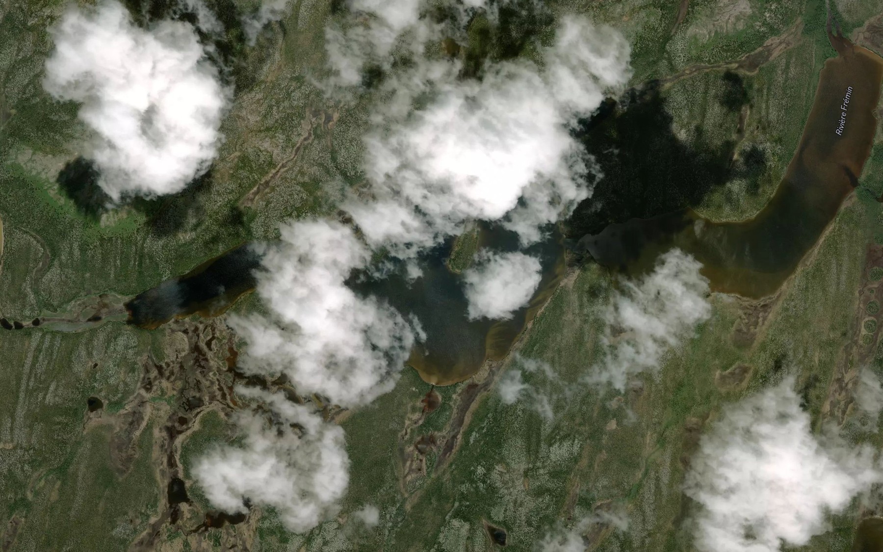 Satellite map of the Lac Mikwasau