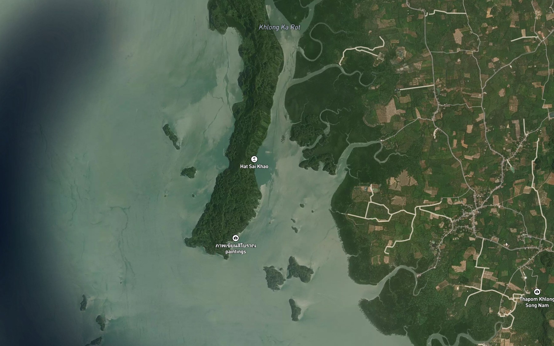Satellite map of the Khlong Ka Rot