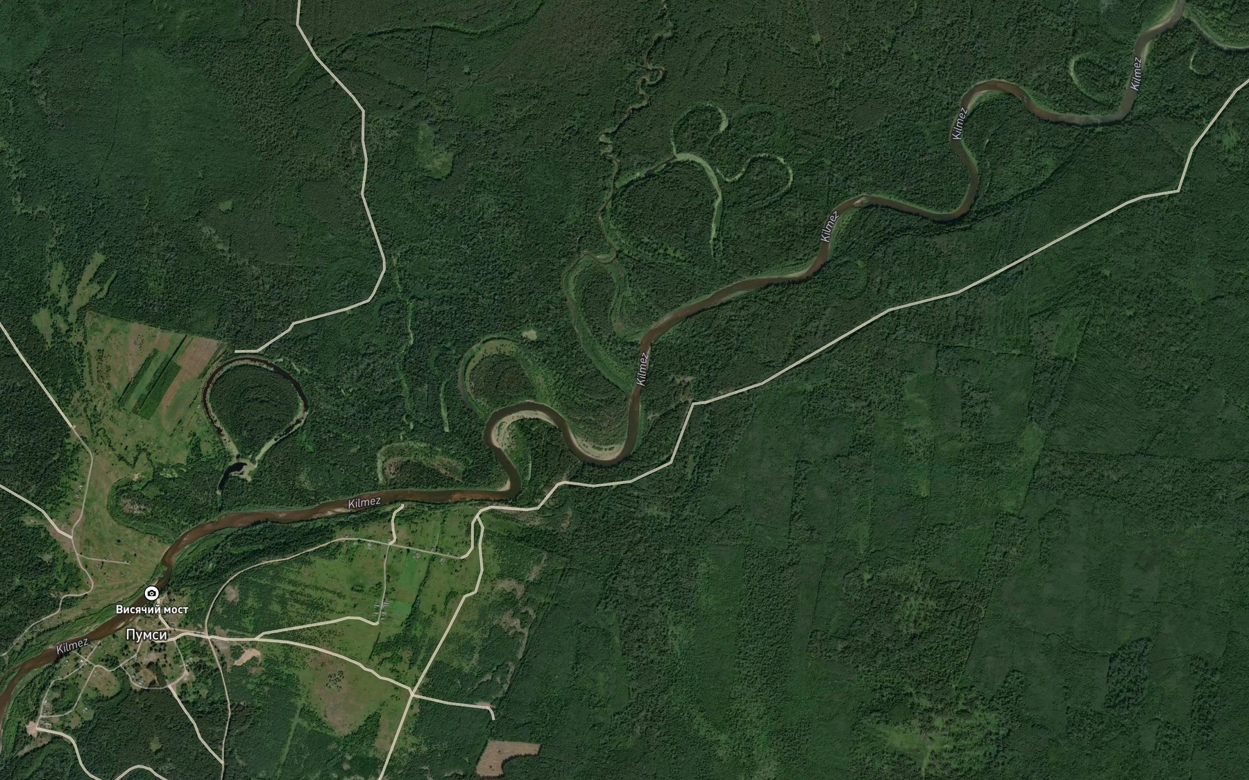 Satellite map of the Kyrchma