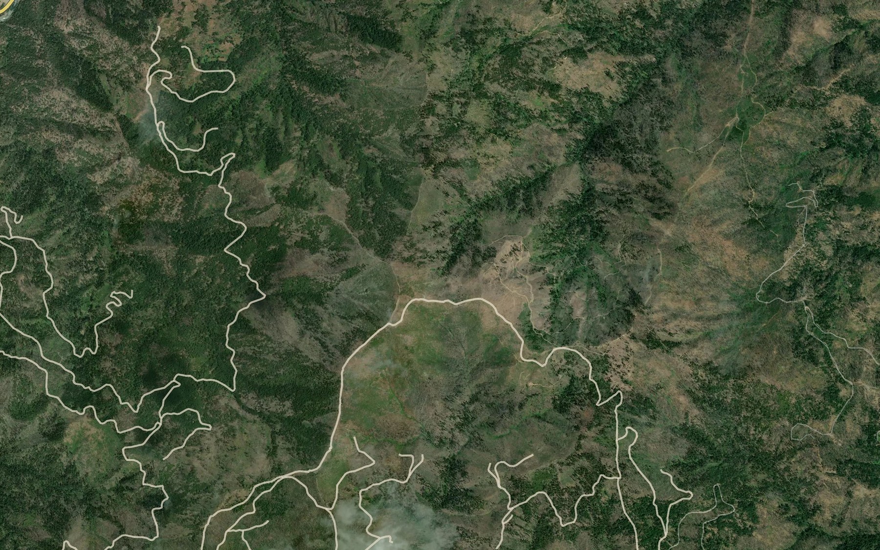 Satellite map of the Hayfork Spring
