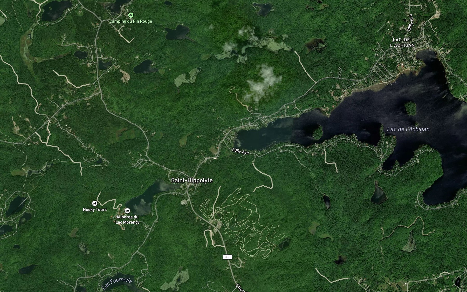 Satellite map of the Ruisseau Morency