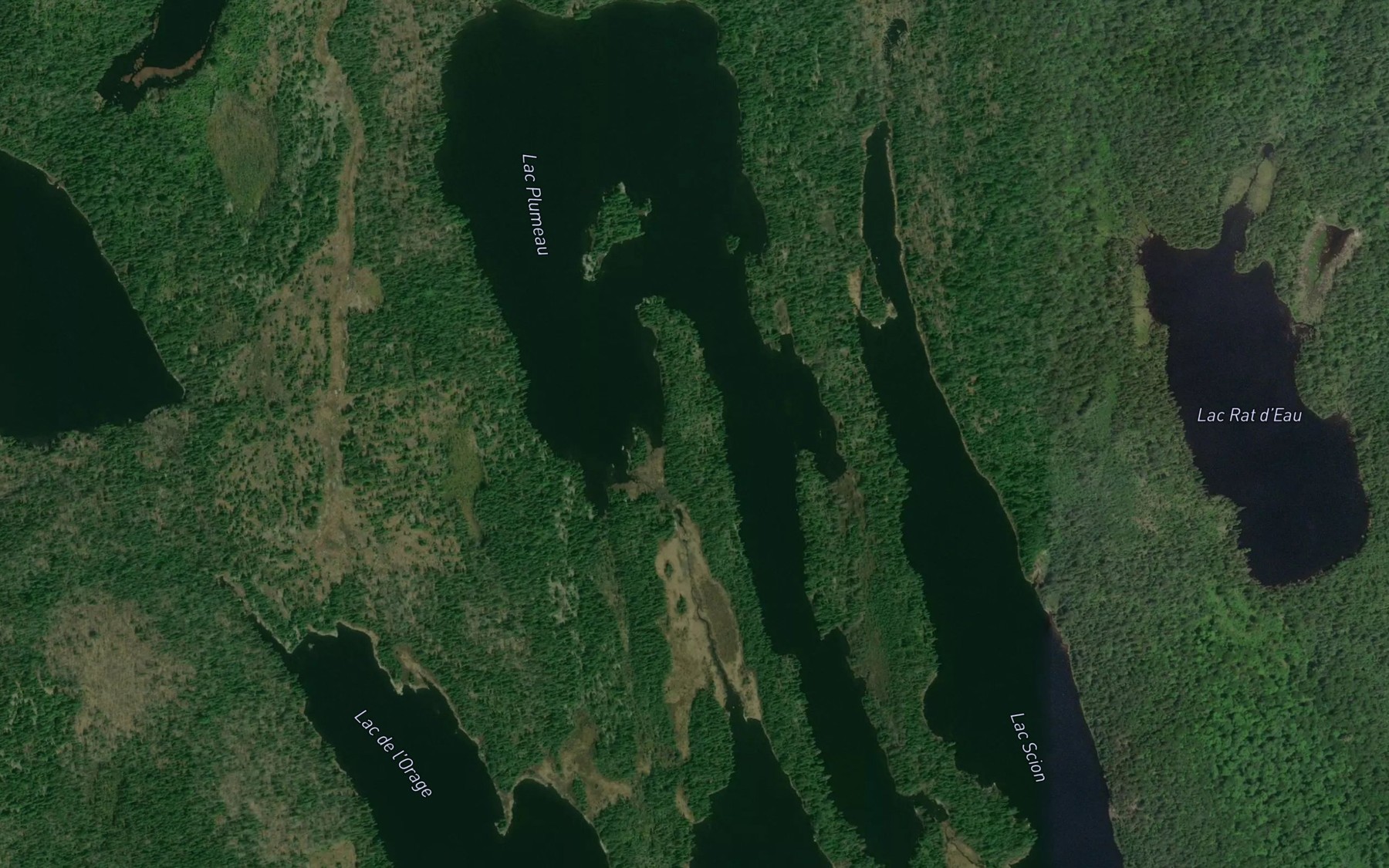 Satellite map of the Lac Plumeau