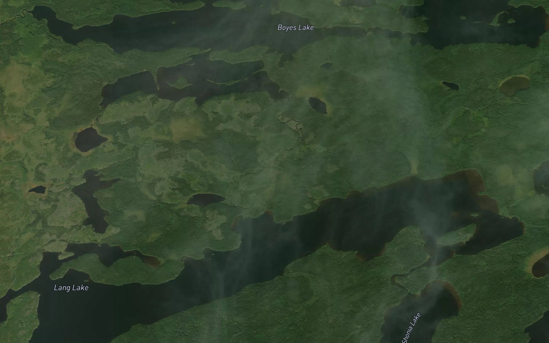 Satellite map of the Boyes Creek