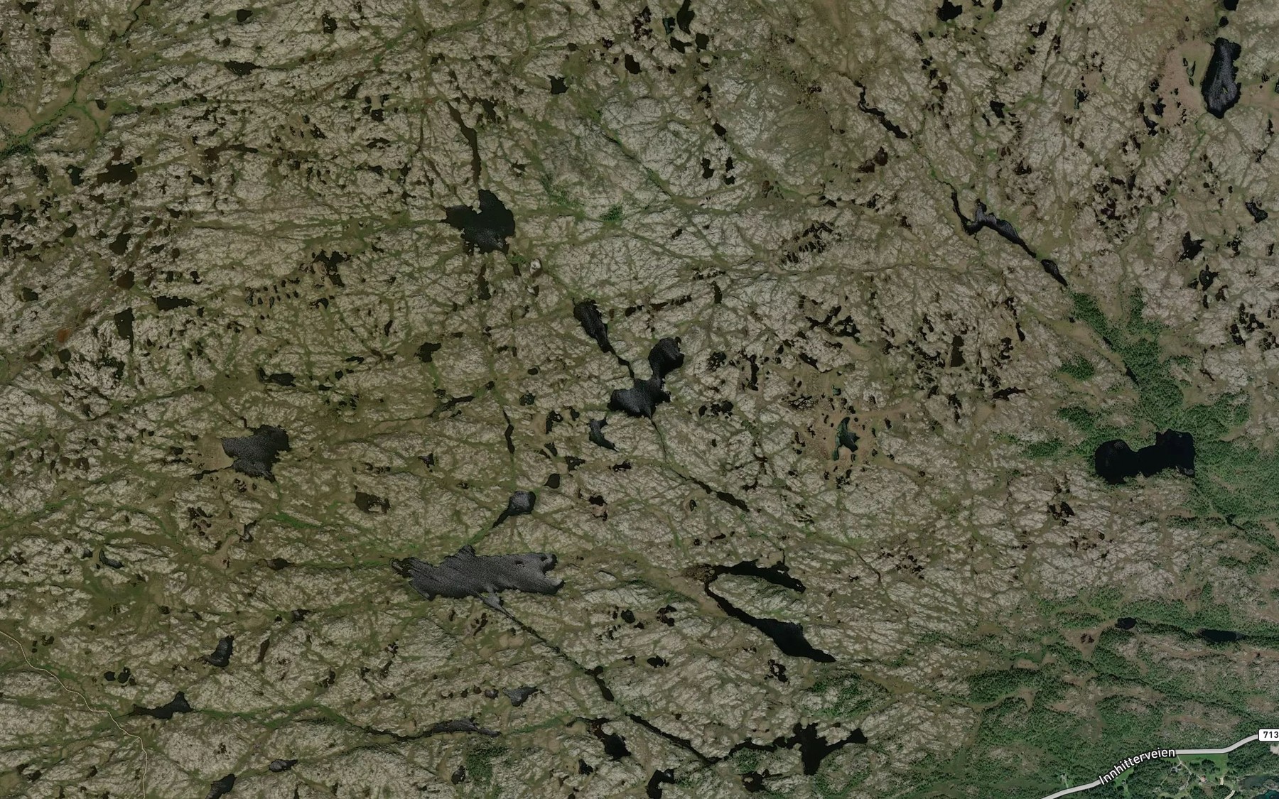 Satellite map of the Inner Lebergvatnet
