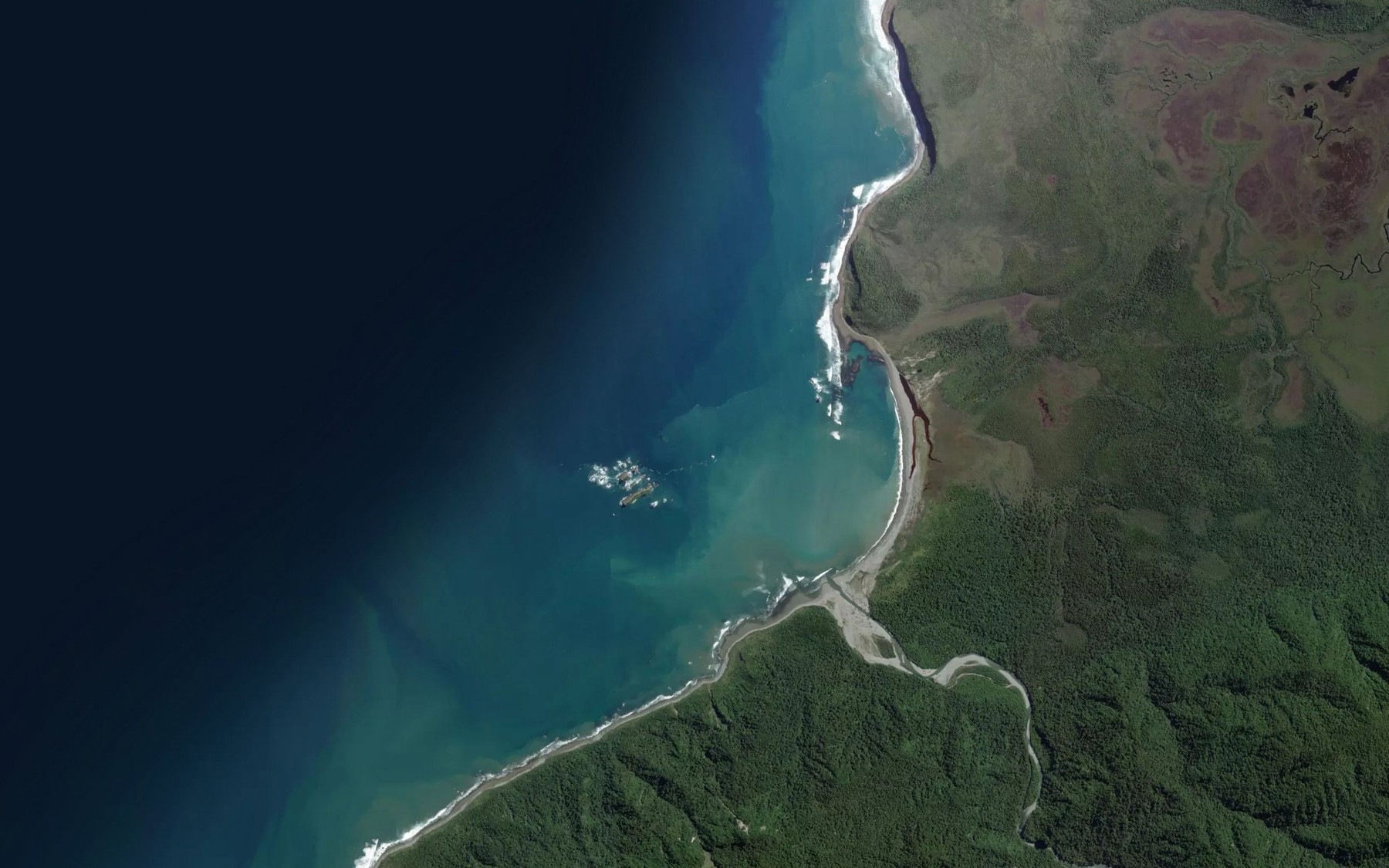 Satellite map of the Barn Bay