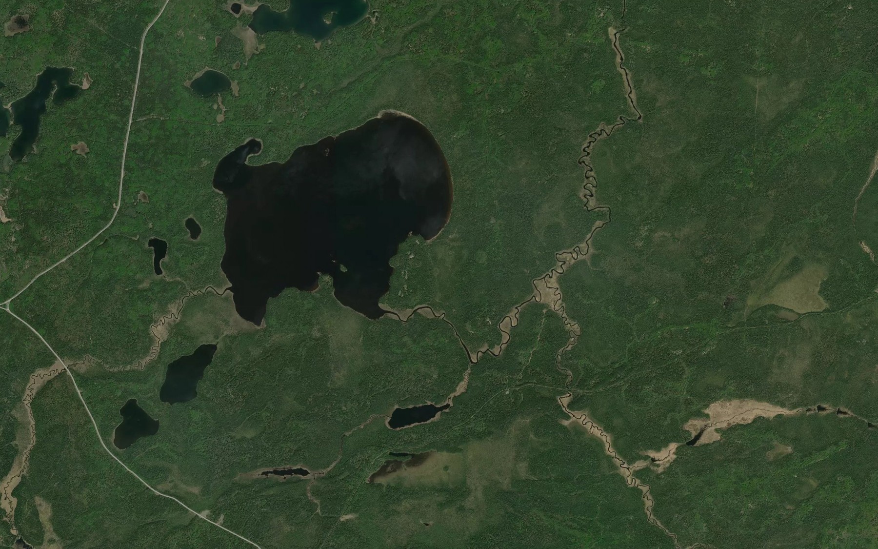 Satellite map of the Cowan Creek