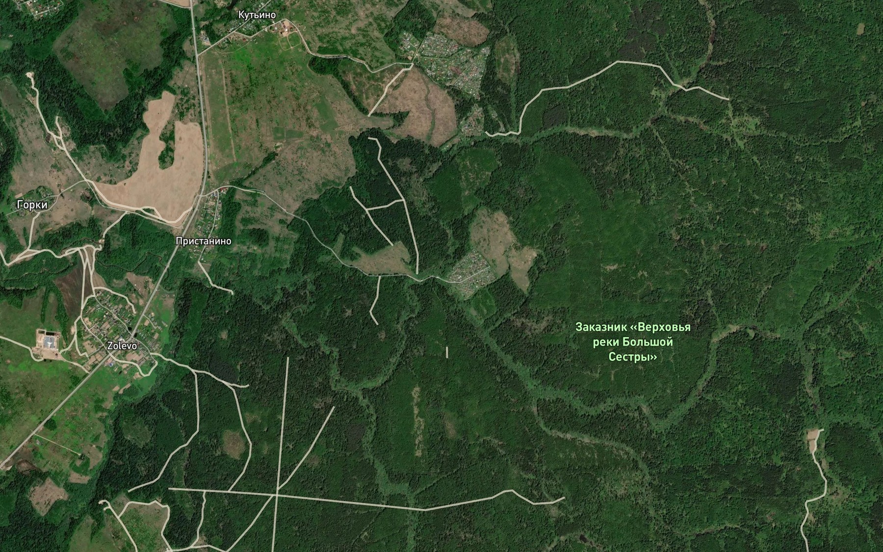 Satellite map of the Sestra