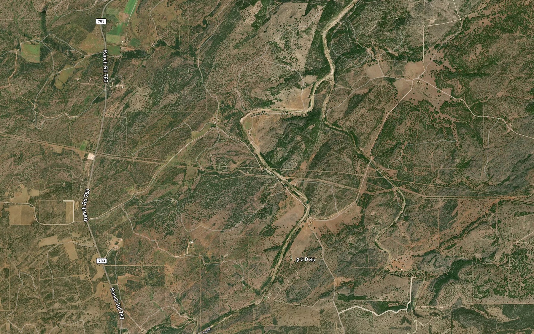 Satellite map of the Spring Branch
