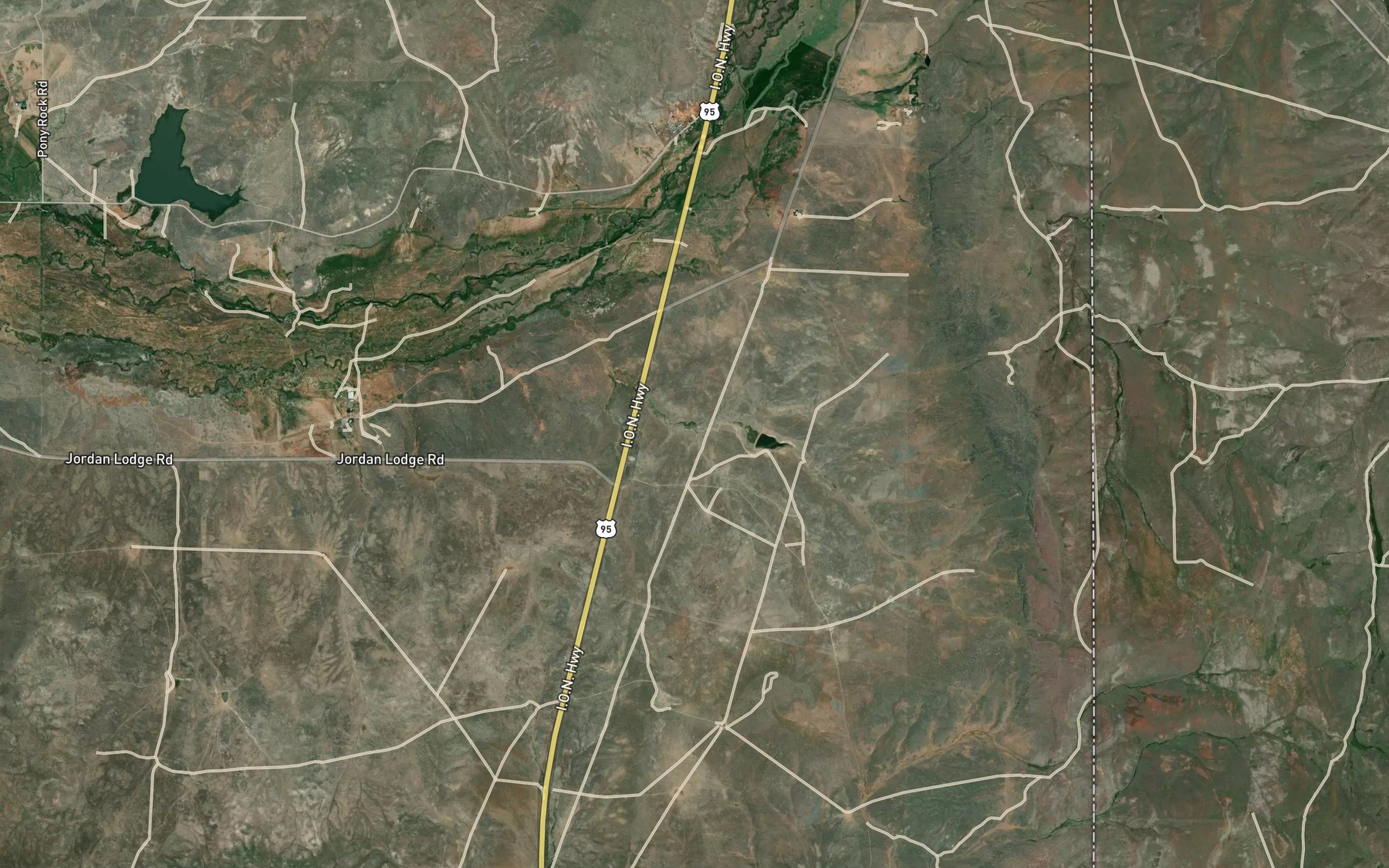 Satellite map of the Baxter Creek