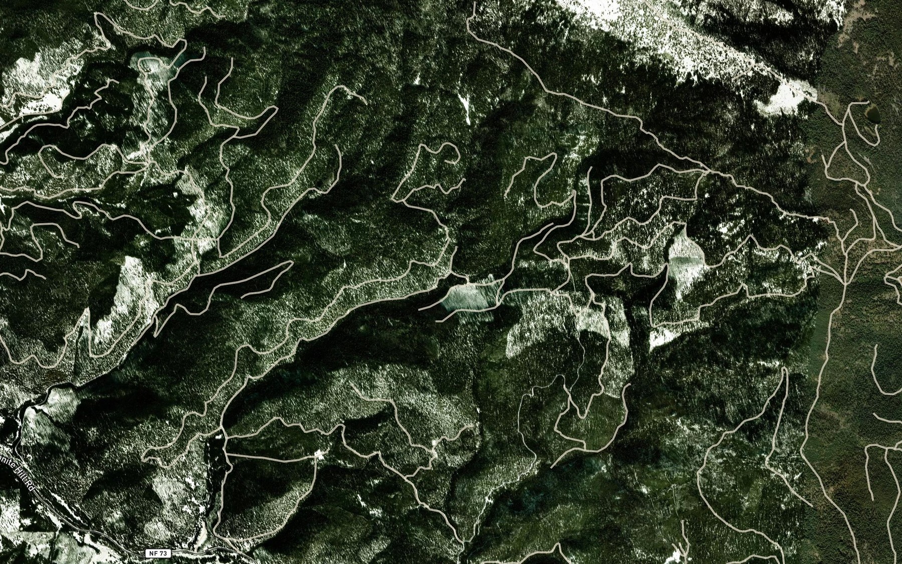 Satellite map of the East Fork Boundary Creek