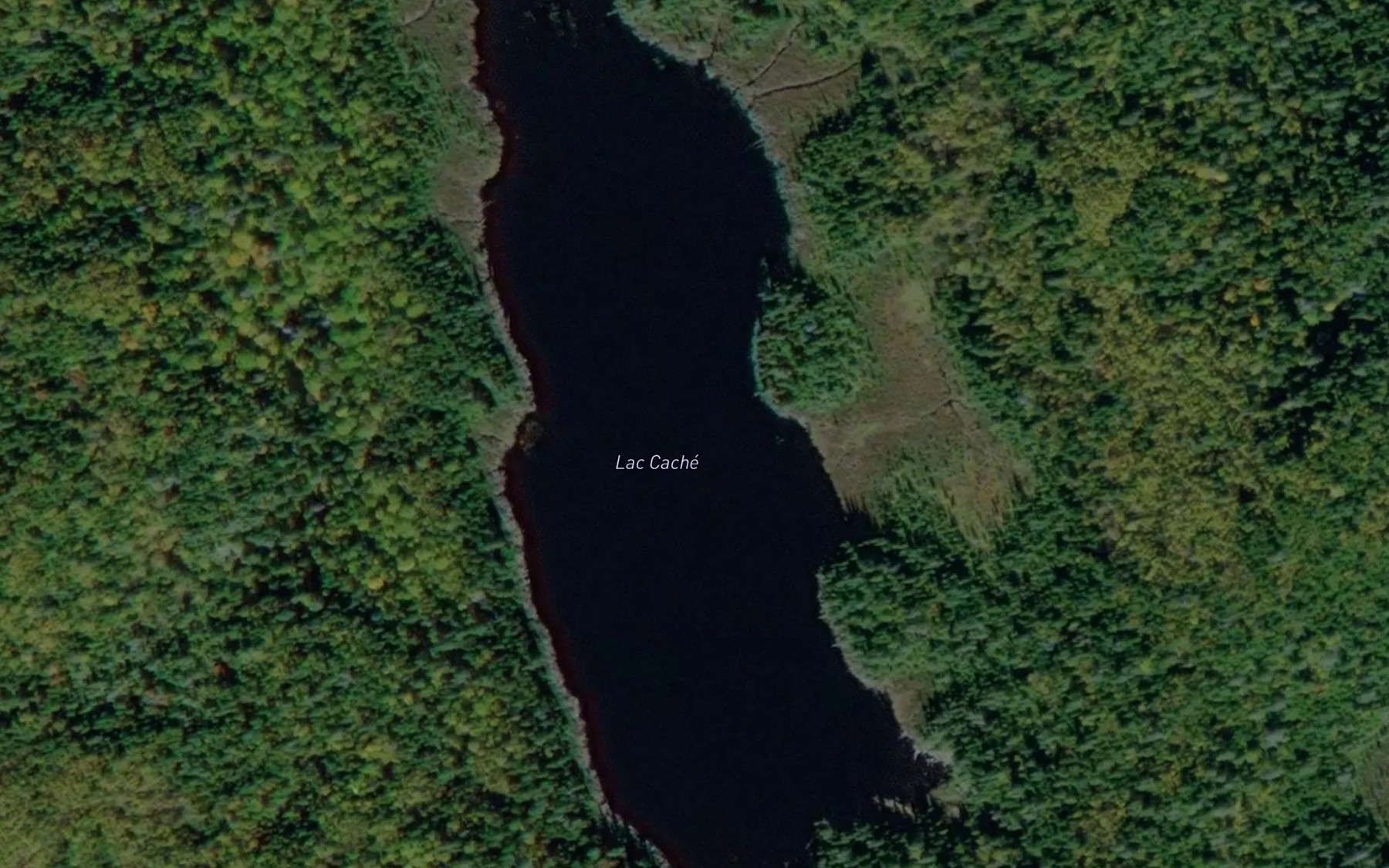 Satellite map of the Lac Cache