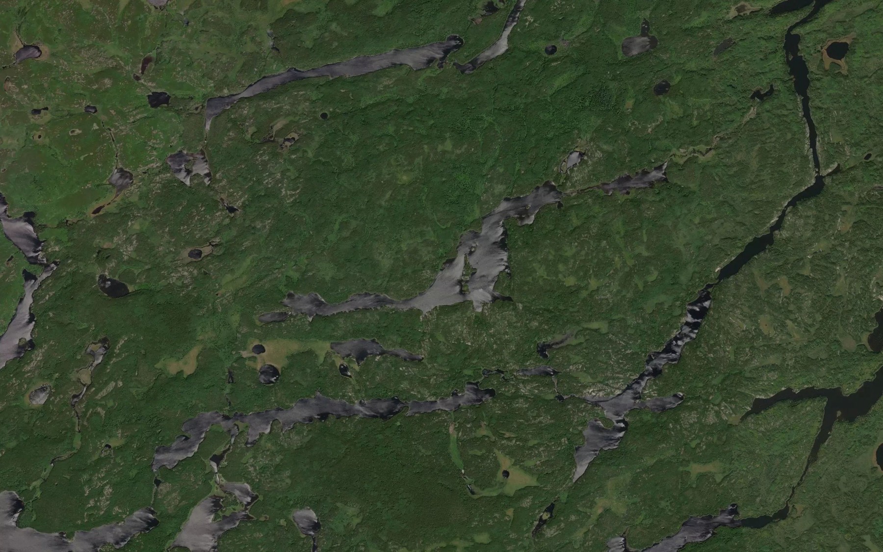 Satellite map of the Muller Lake