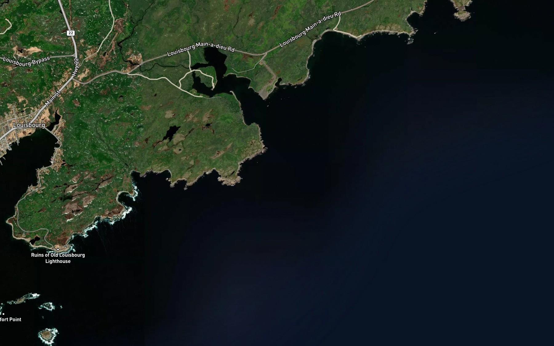 Satellite map of the Moneyhunters Cove