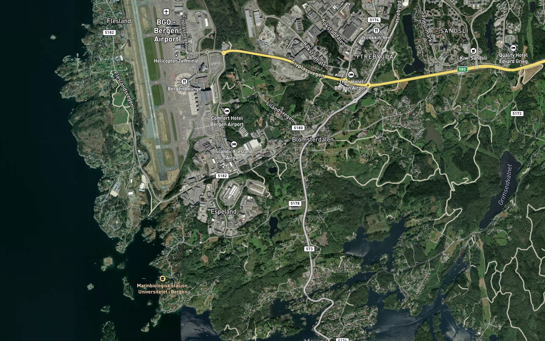 Satellite map of the Vestratjorna