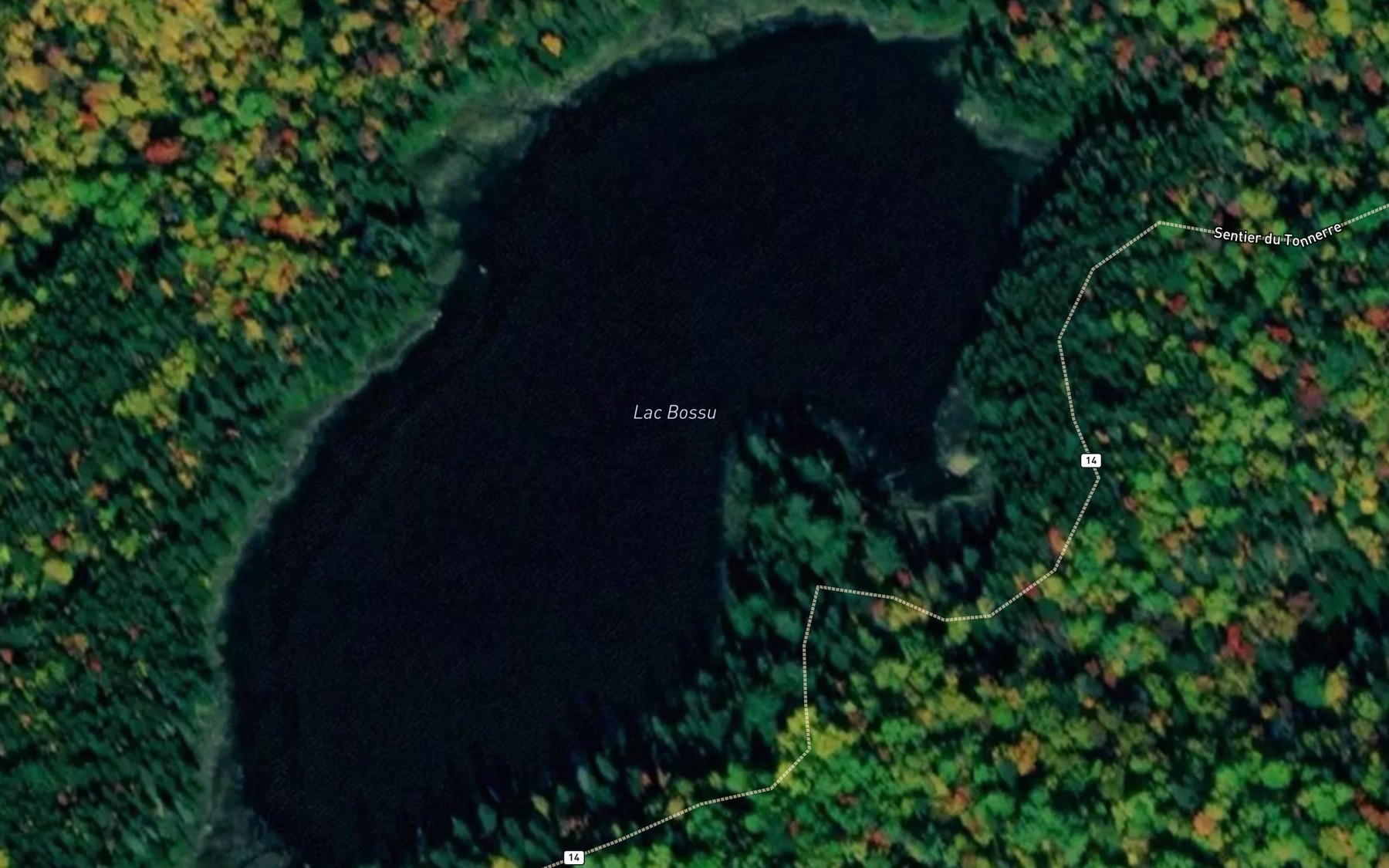 Satellite map of the Lac Bossu