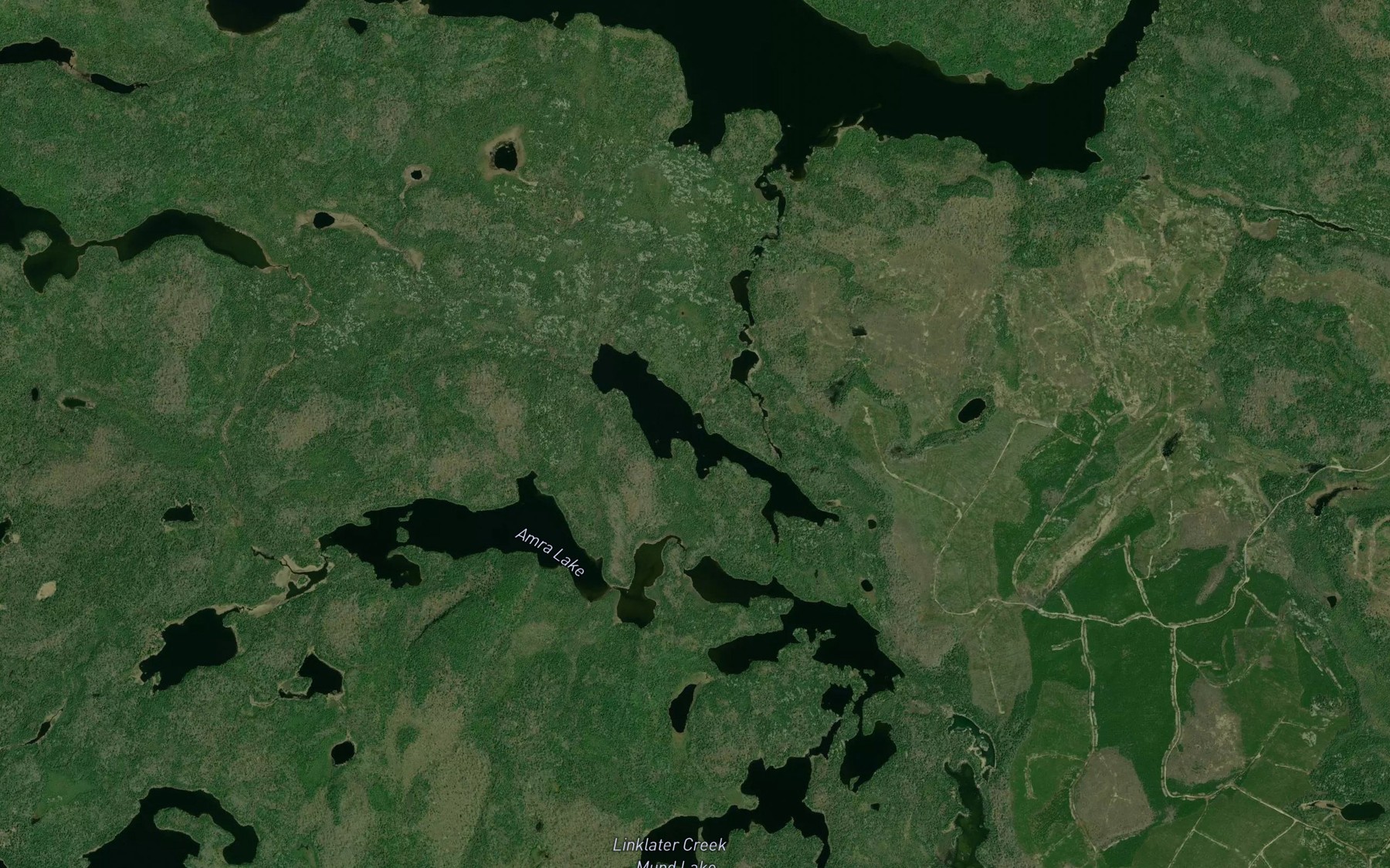 Satellite map of the Macdonald Lake