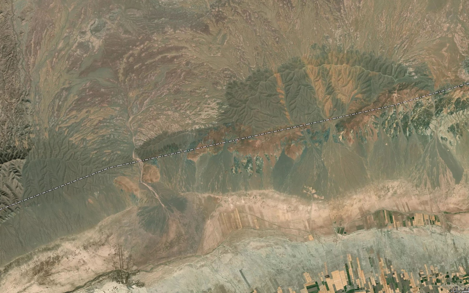 Satellite map of the Cheshmeh-ye Senjedi
