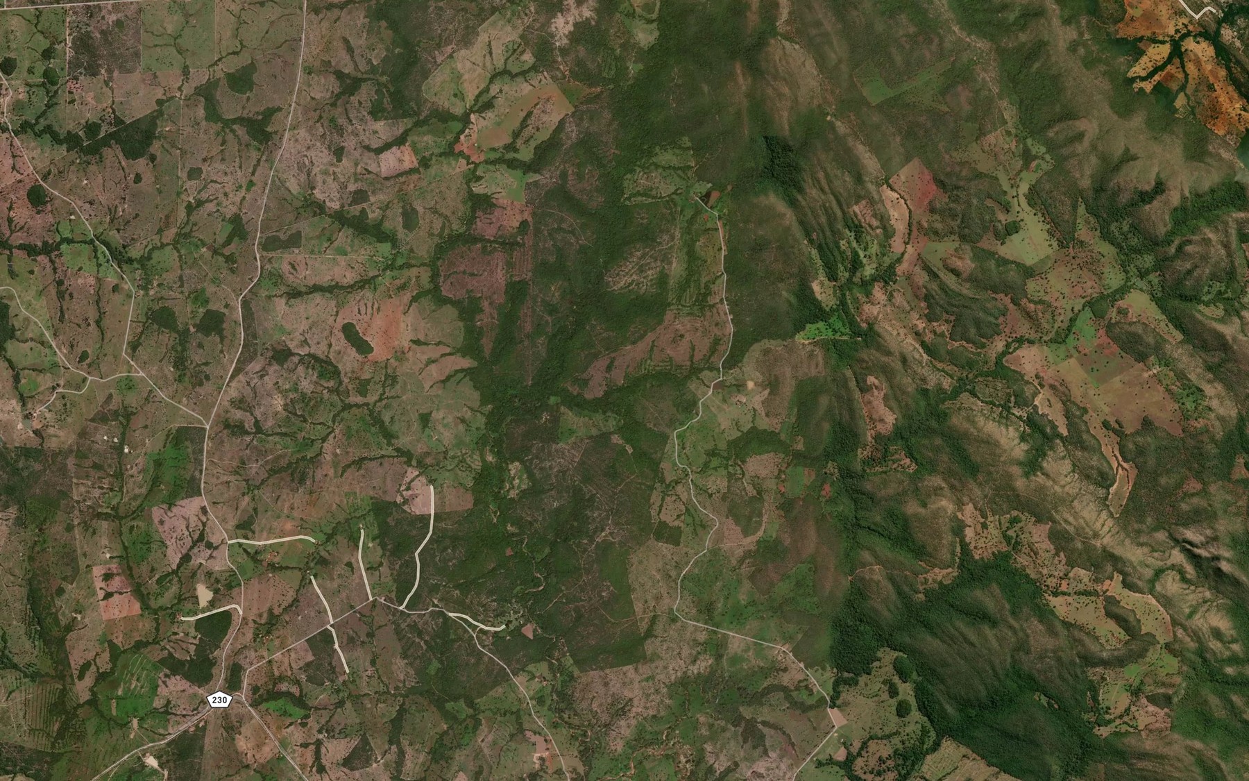 Satellite map of the Corrego da Agua Fria